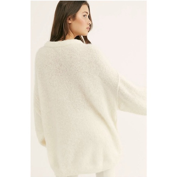 Free People Angelic Pullover Sweater Oversized Alpaca Blend - Picture 4 of 5